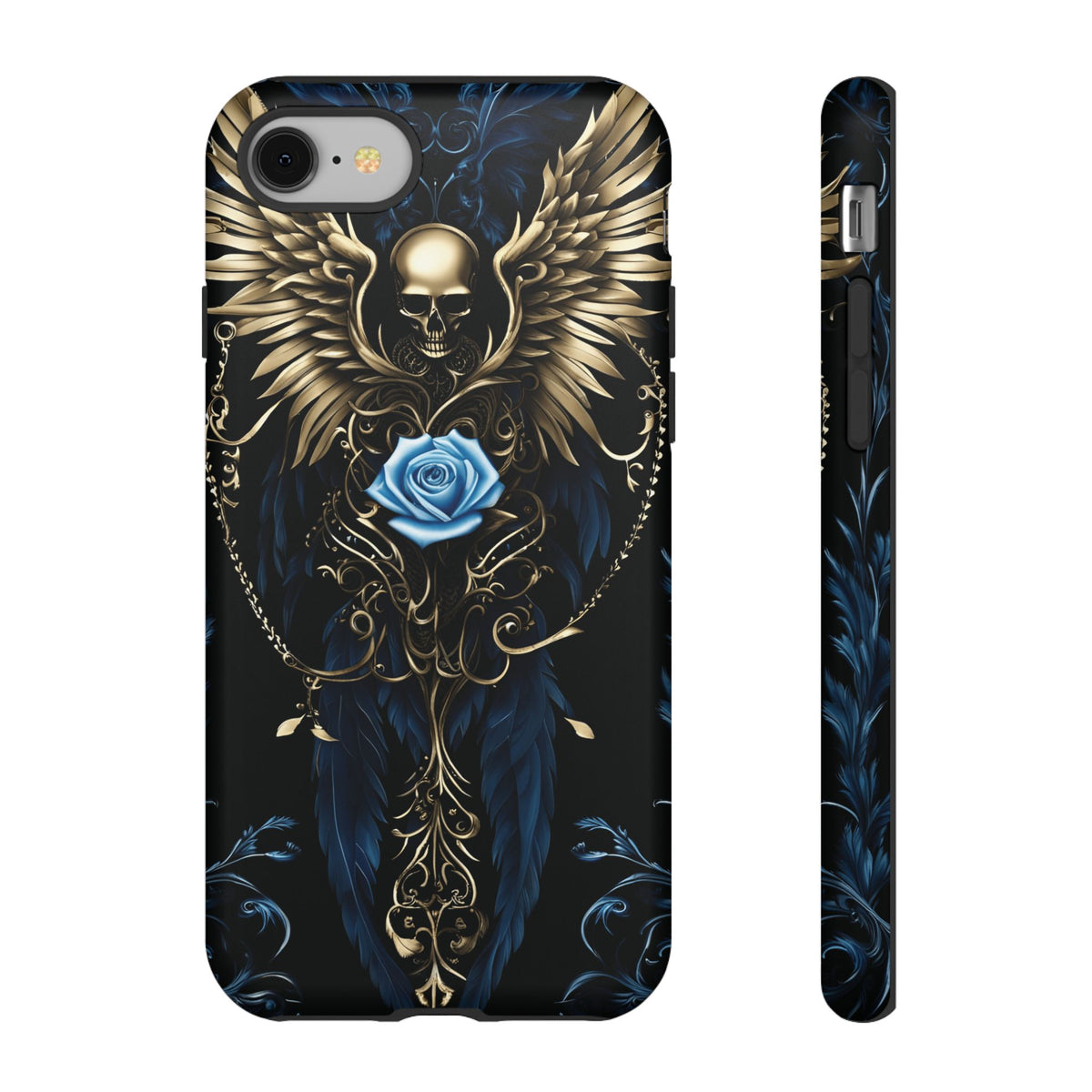 Phone Case - Tough - Blue Skull & Wings
