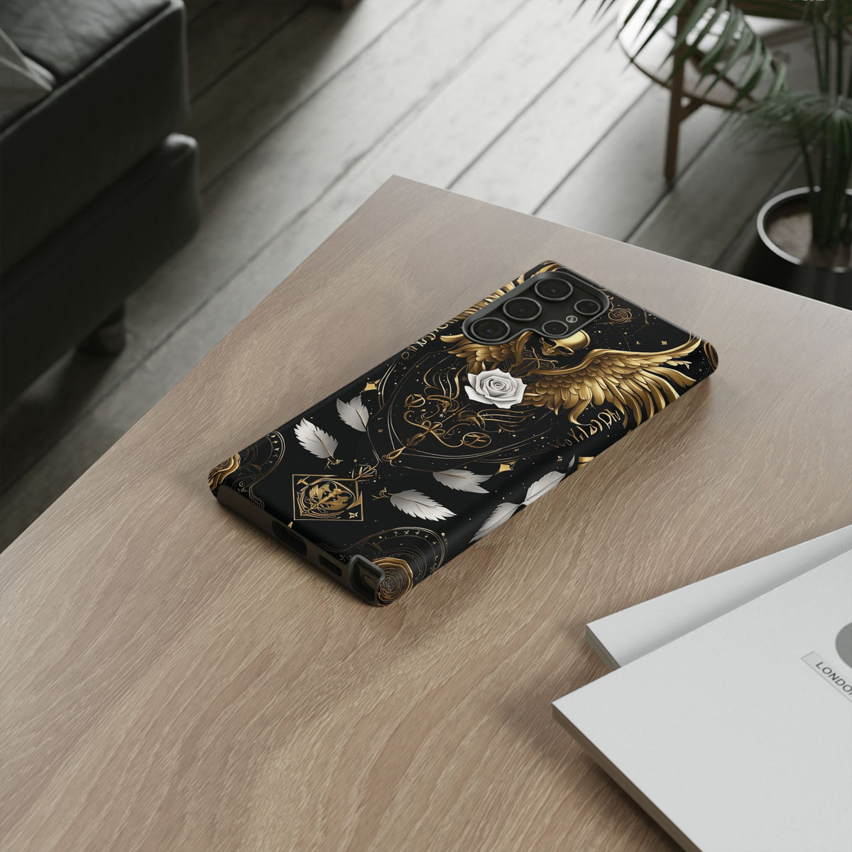 Phone Case - Tough - Gold Angel Wings