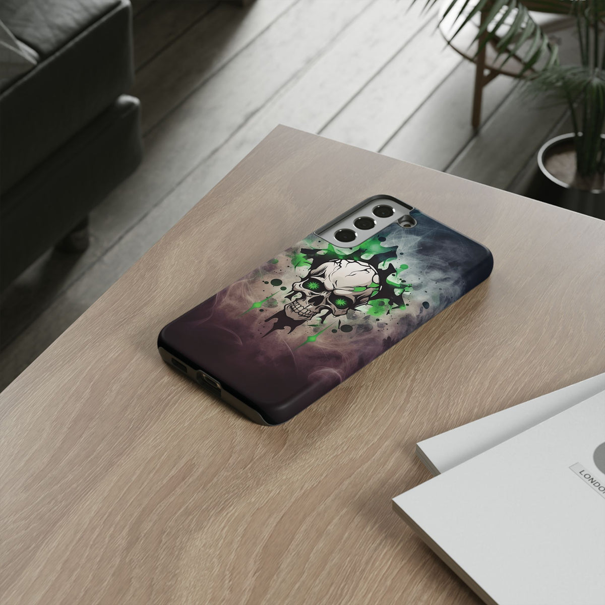 Phone Case - Tough - Green Skull