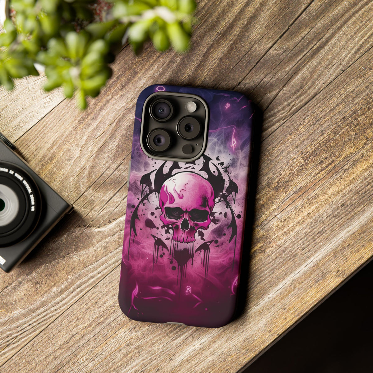 Phone Case - Tough - Pink Skull