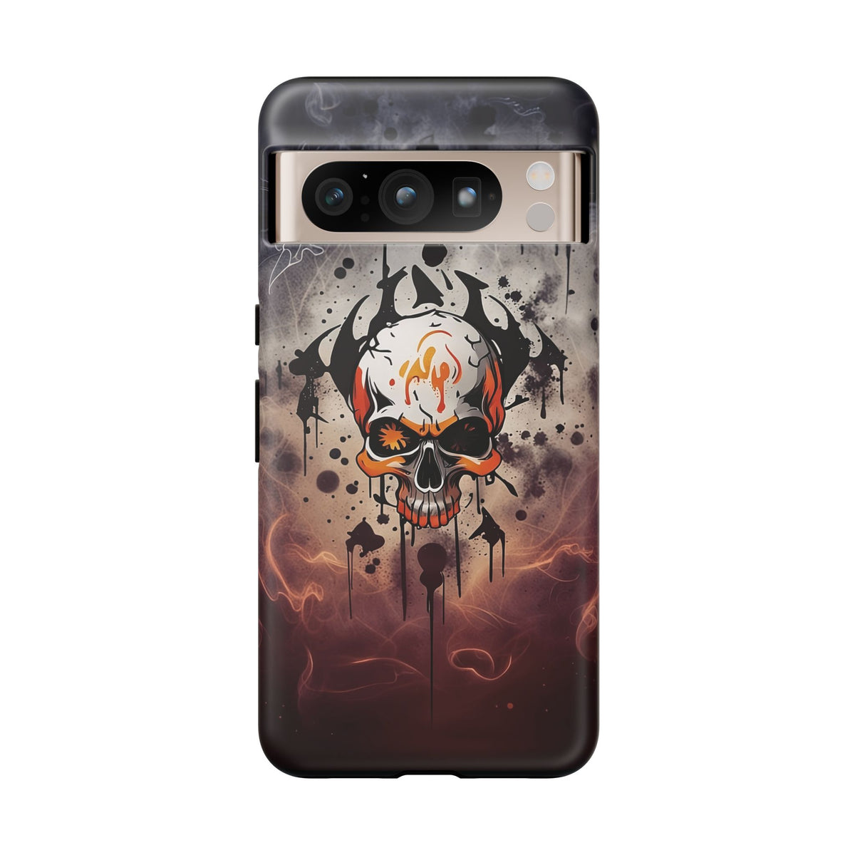 Phone Case - Tough - Orange Skull