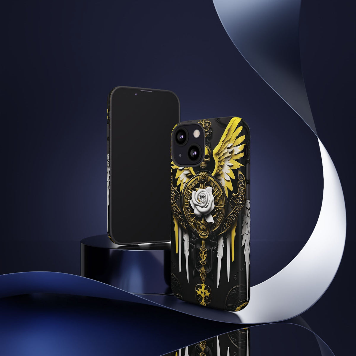 Phone Case - Tough - Yellow Angel Wings