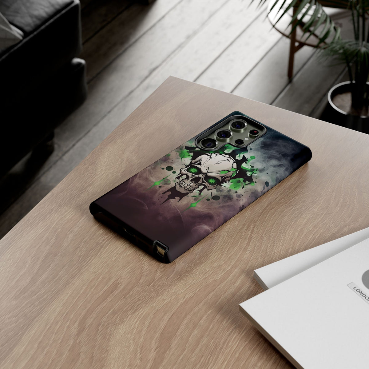 Phone Case - Tough - Green Skull