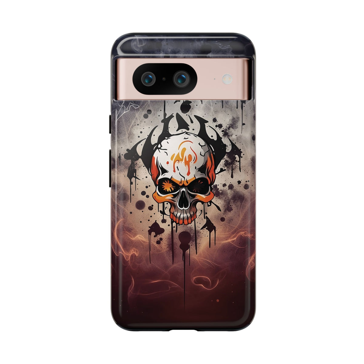 Phone Case - Tough - Orange Skull