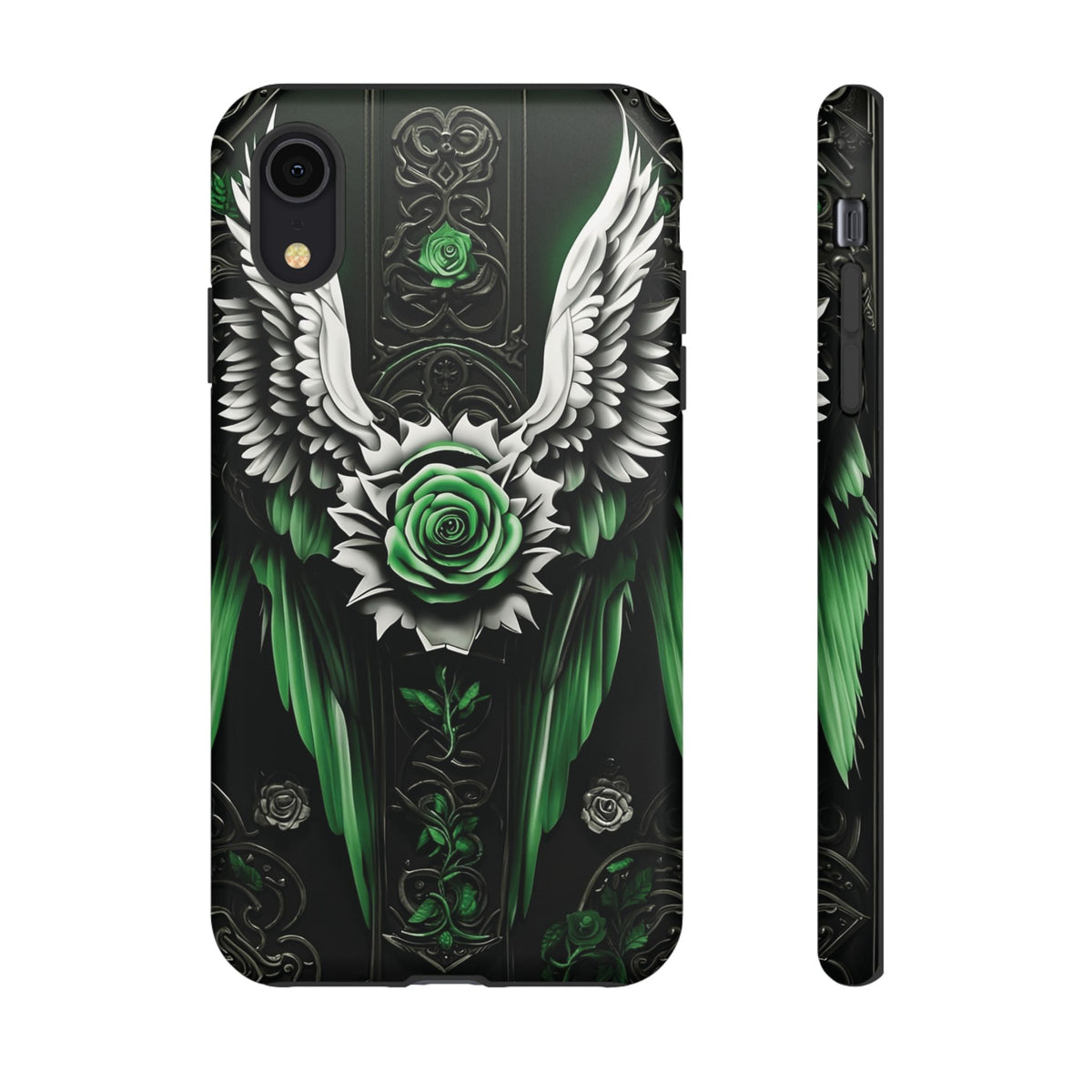 Phone Case - Tough - Green Angel Wings