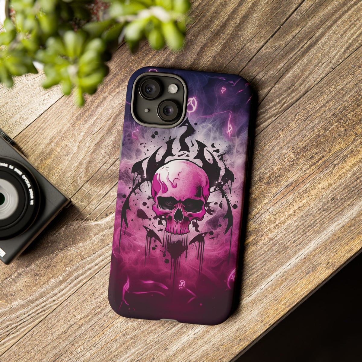 Phone Case - Tough - Pink Skull