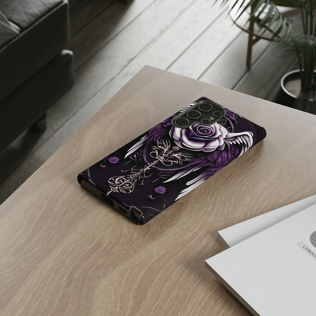 Phone Case - Tough - Purple Angel Wings