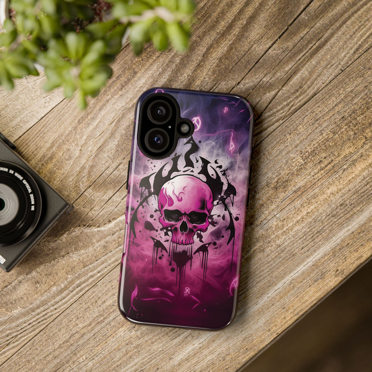 Phone Case - Tough - Pink Skull