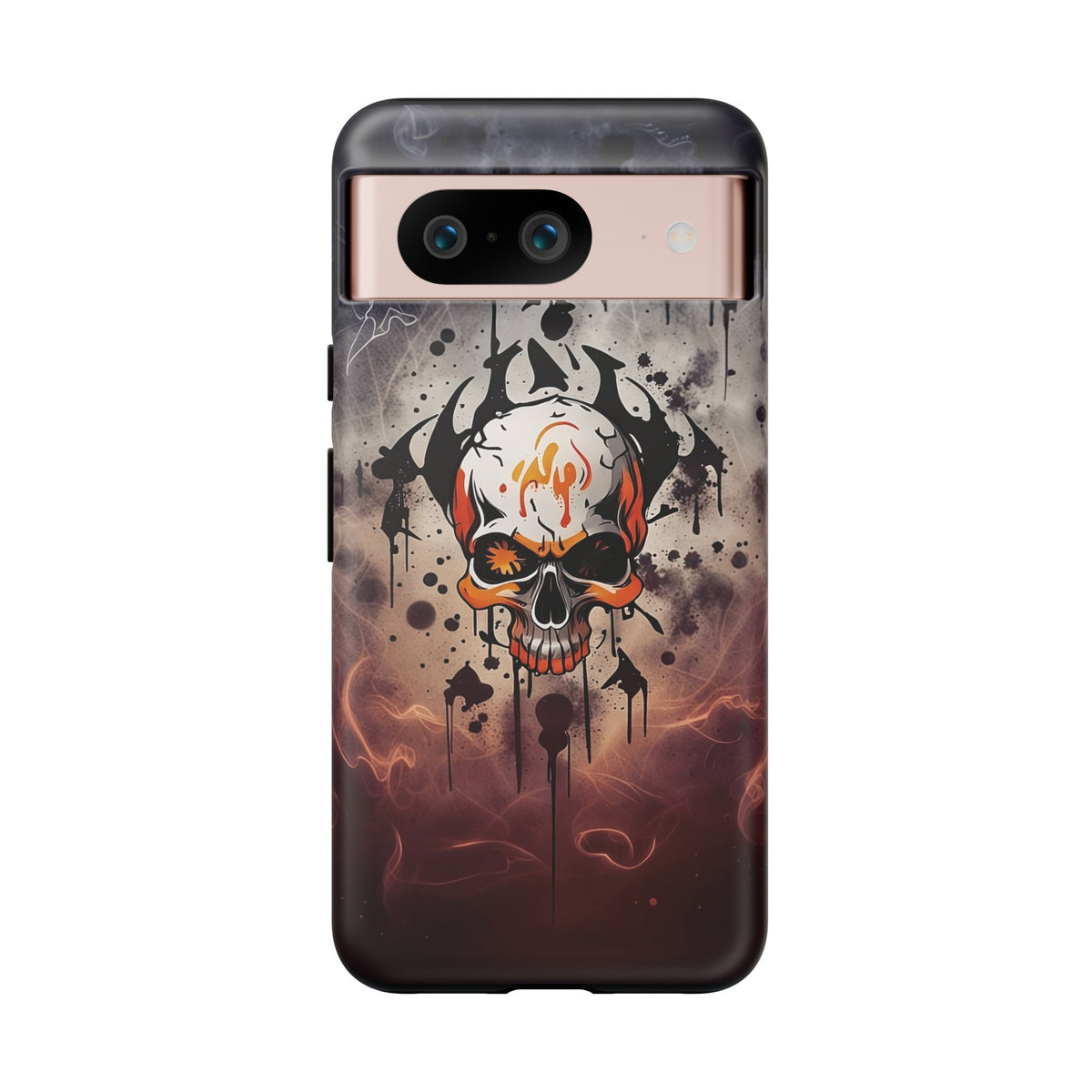 Phone Case - Tough - Orange Skull