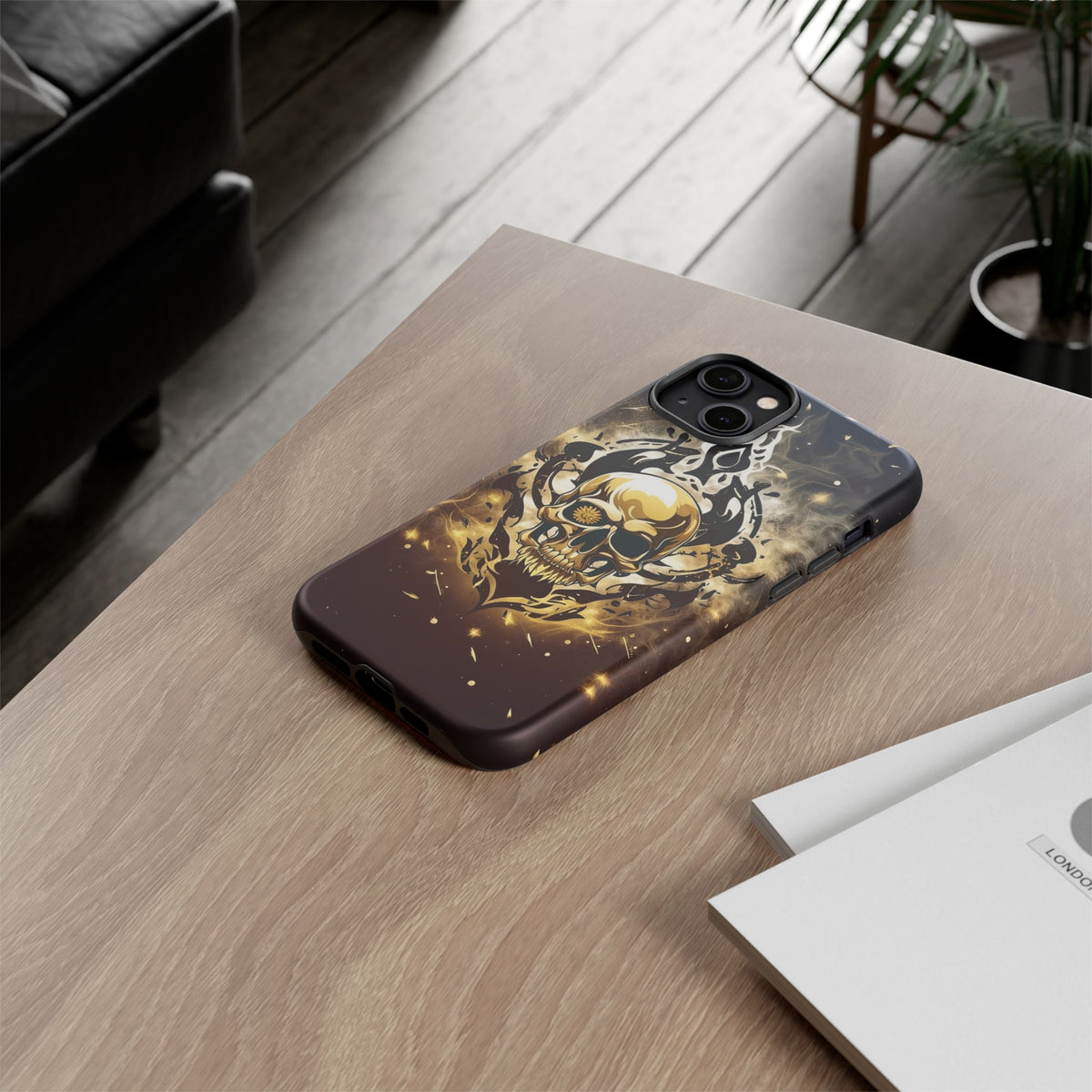 Phone Case - Tough - Gold Skull