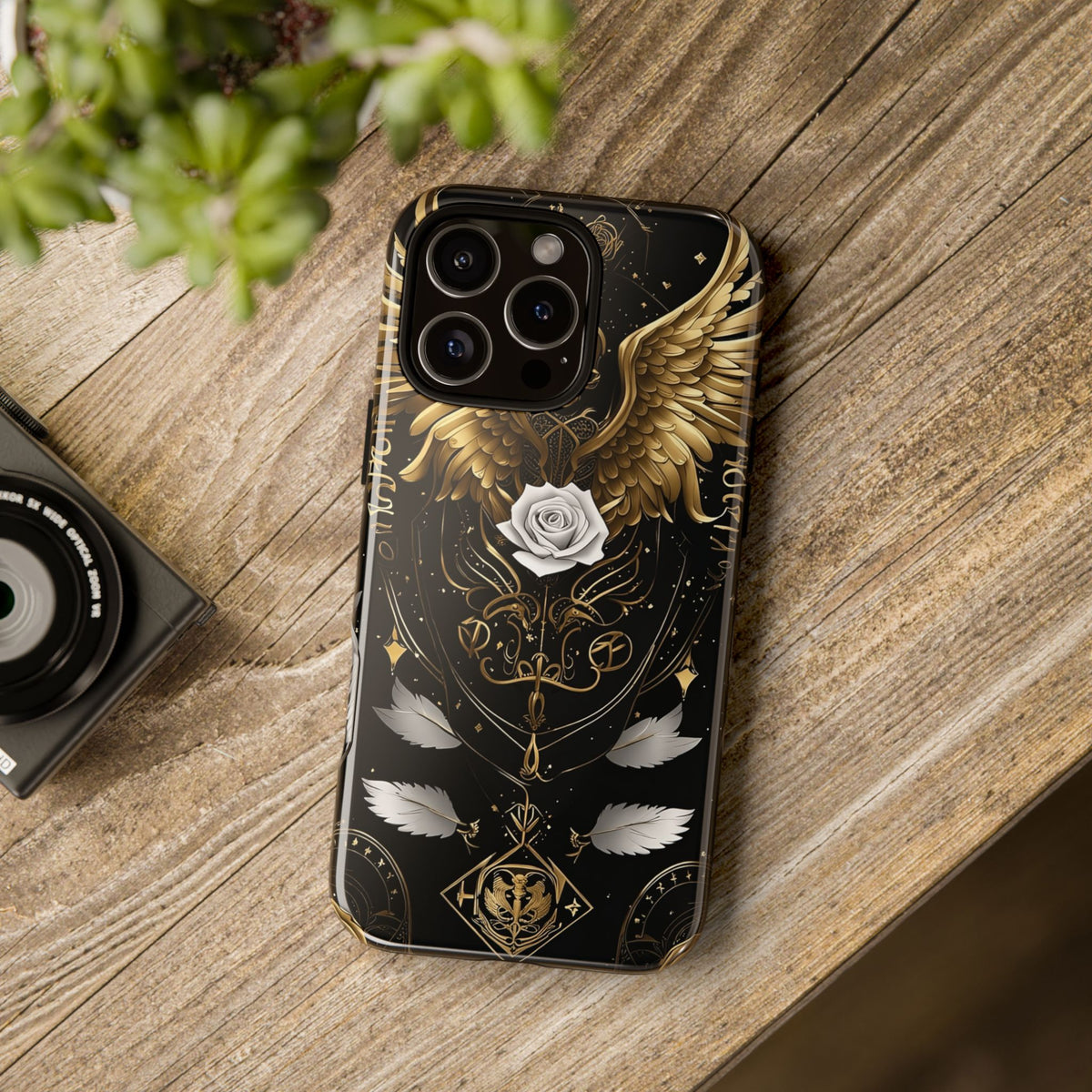 Phone Case - Tough - Gold Angel Wings