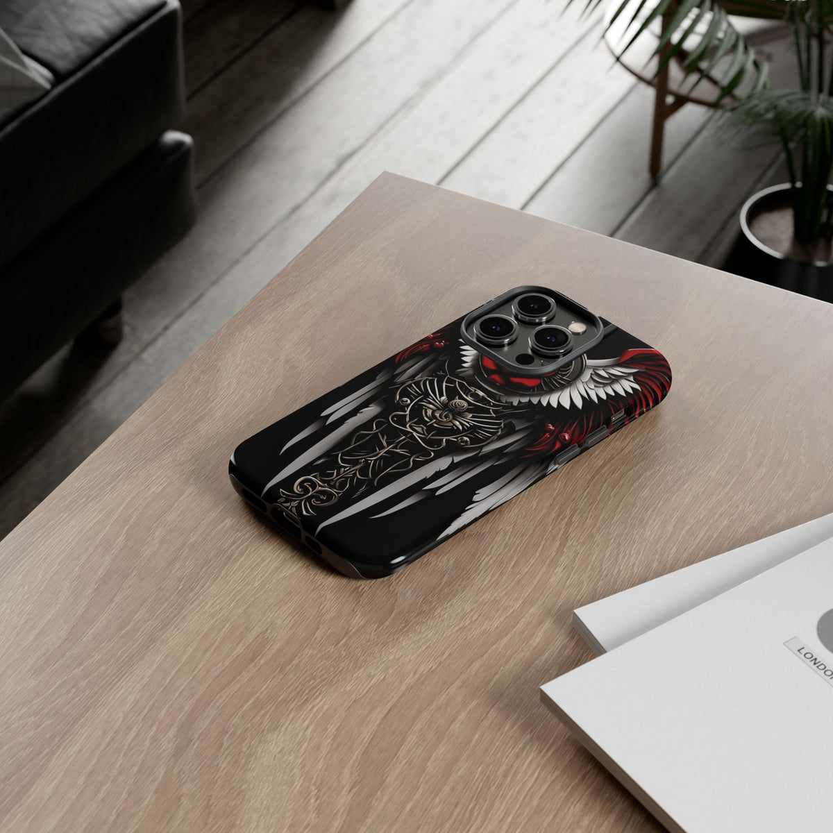 Phone Case - Tough - Red Angel Wings