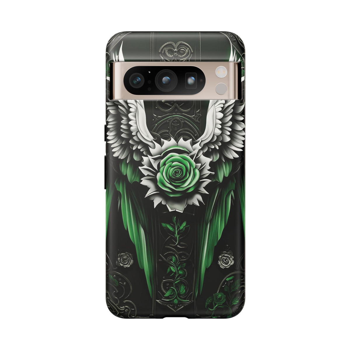 Phone Case - Tough - Green Angel Wings