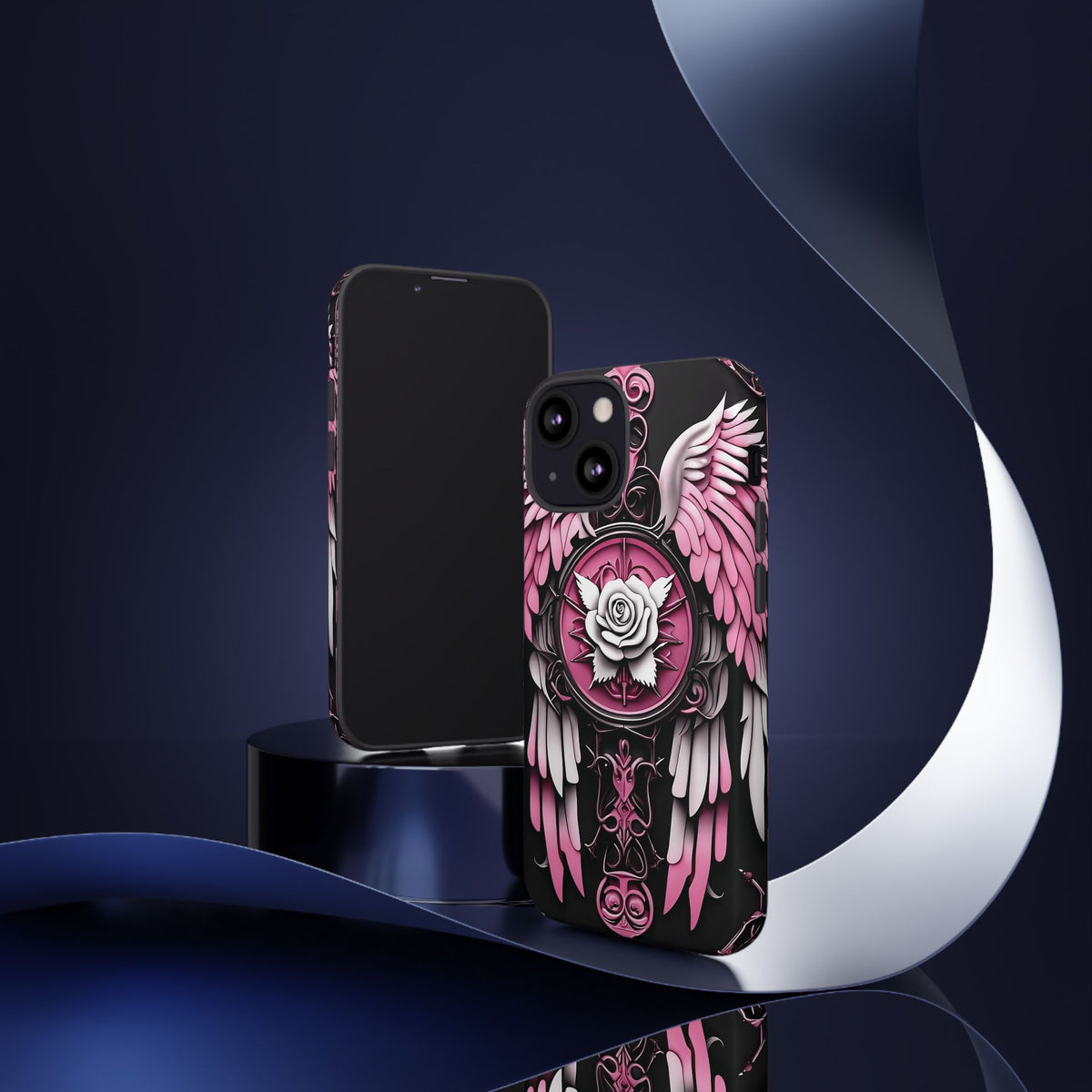 Phone Case - Tough - Pink Angel Wings