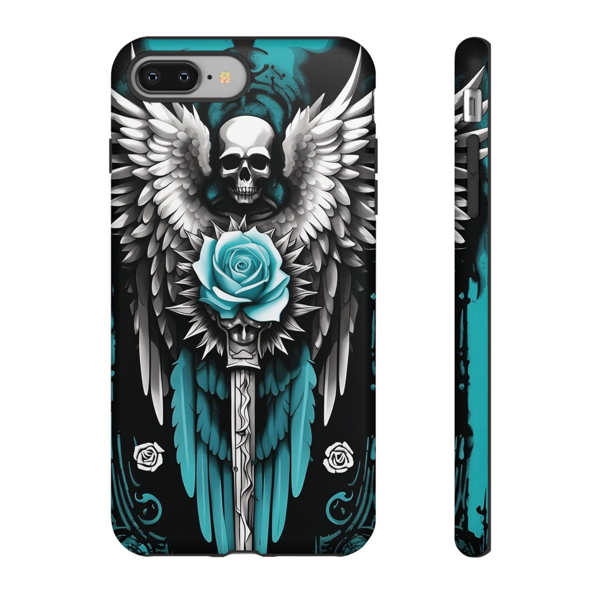 Phone Case - Tough - Cyan Angel Wings