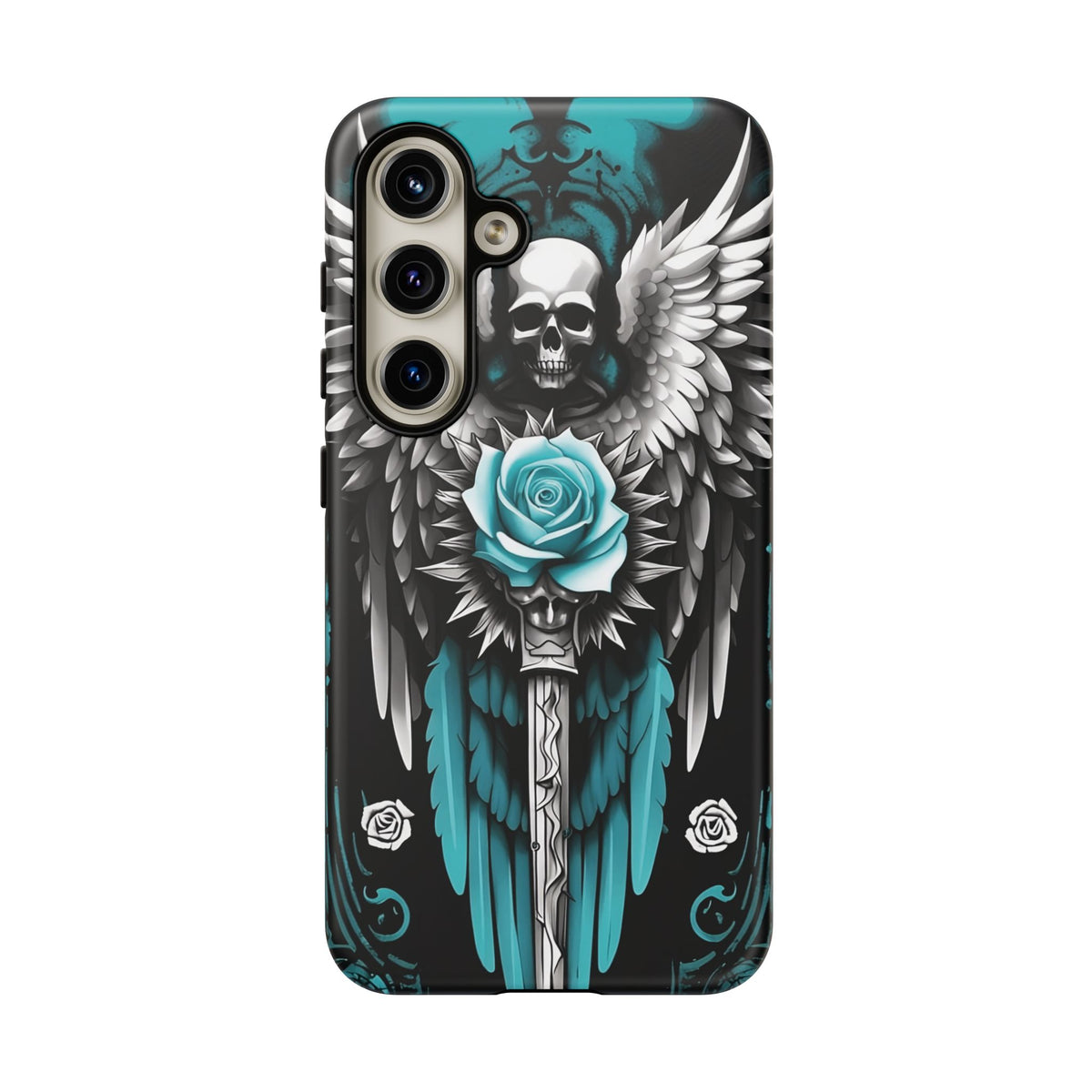 Phone Case - Tough - Cyan Angel Wings