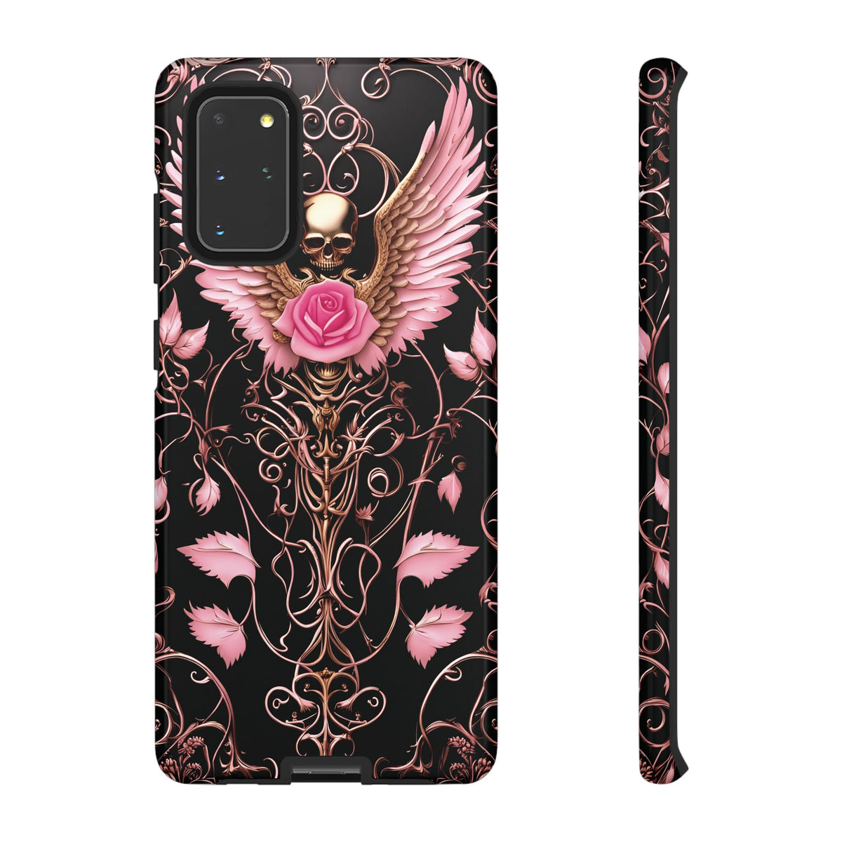 Phone Case - Tough - Pink Skull & Wings