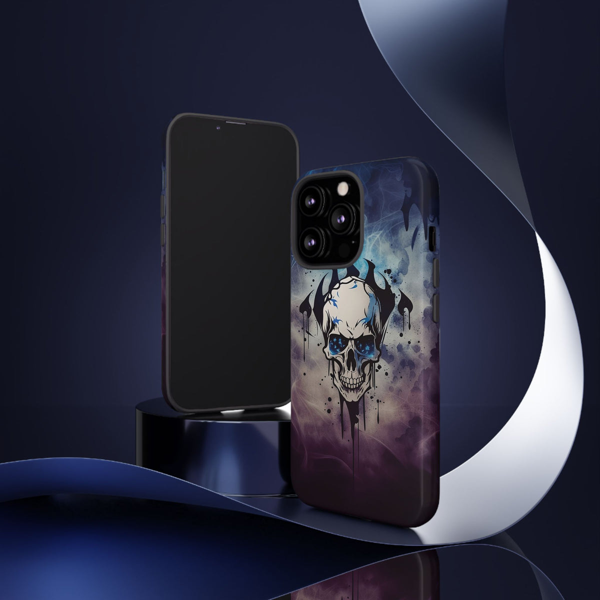 Phone Case - Tough - Blue Skull