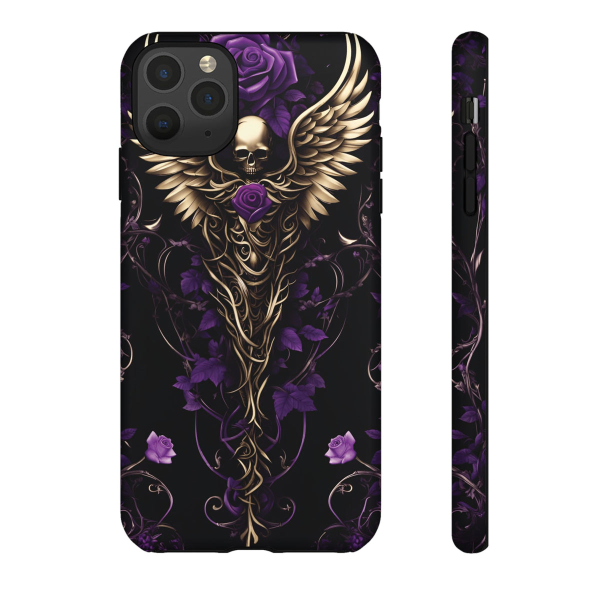Phone Case - Tough - Purple Skull & Wings