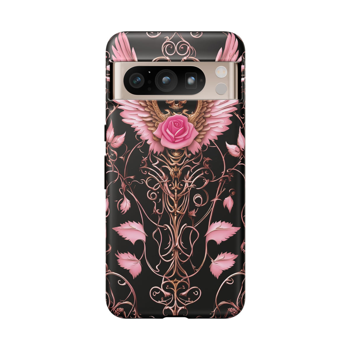 Phone Case - Tough - Pink Skull & Wings