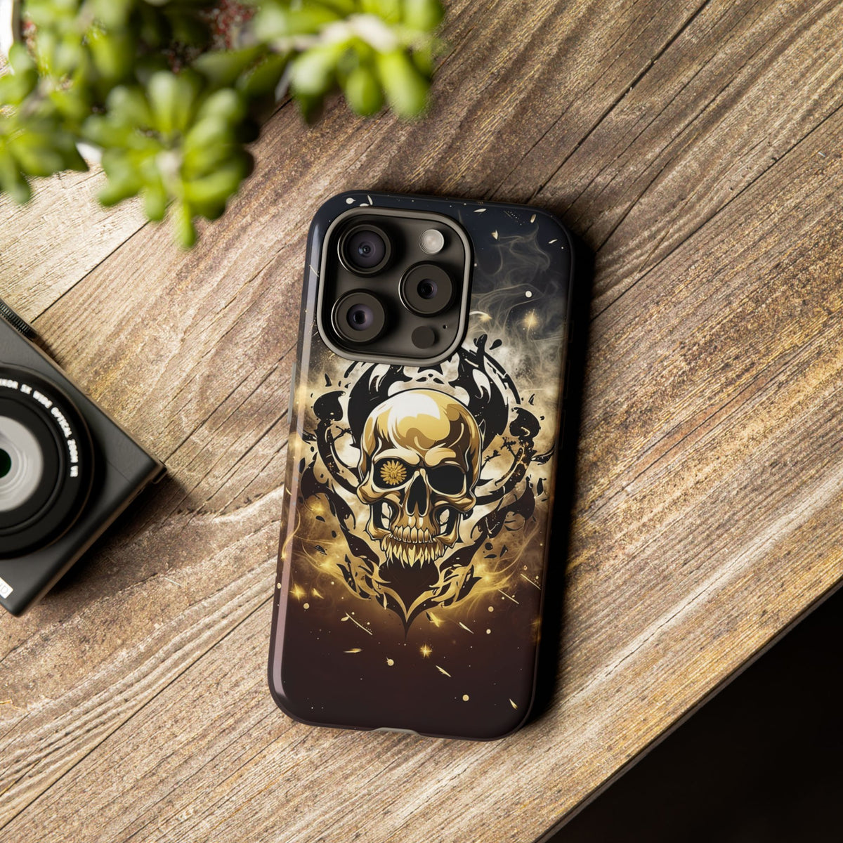 Phone Case - Tough - Gold Skull