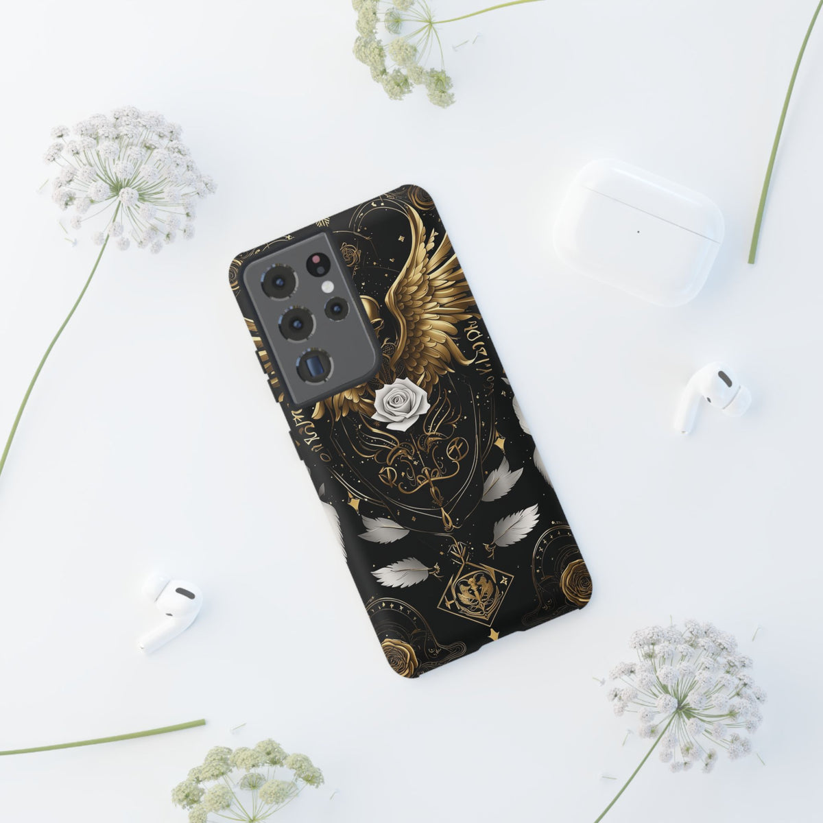 Phone Case - Tough - Gold Angel Wings