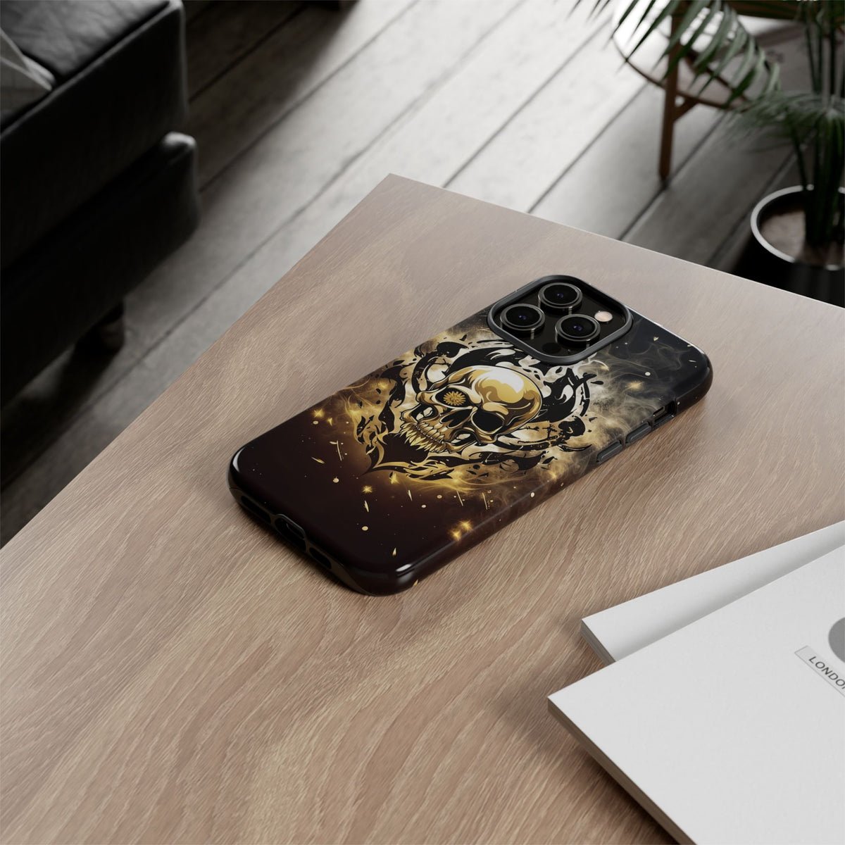Phone Case - Tough - Gold Skull