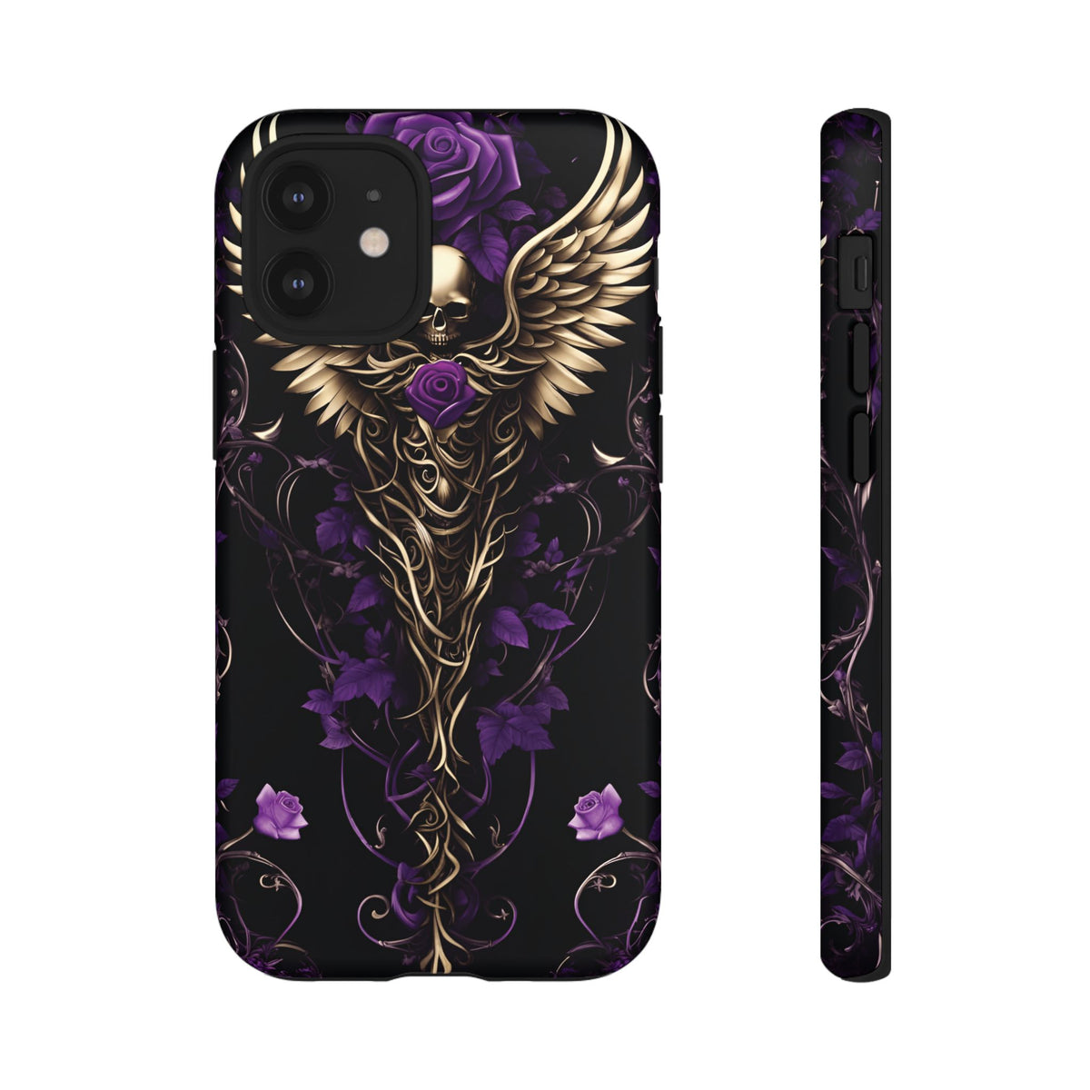 Phone Case - Tough - Purple Skull & Wings