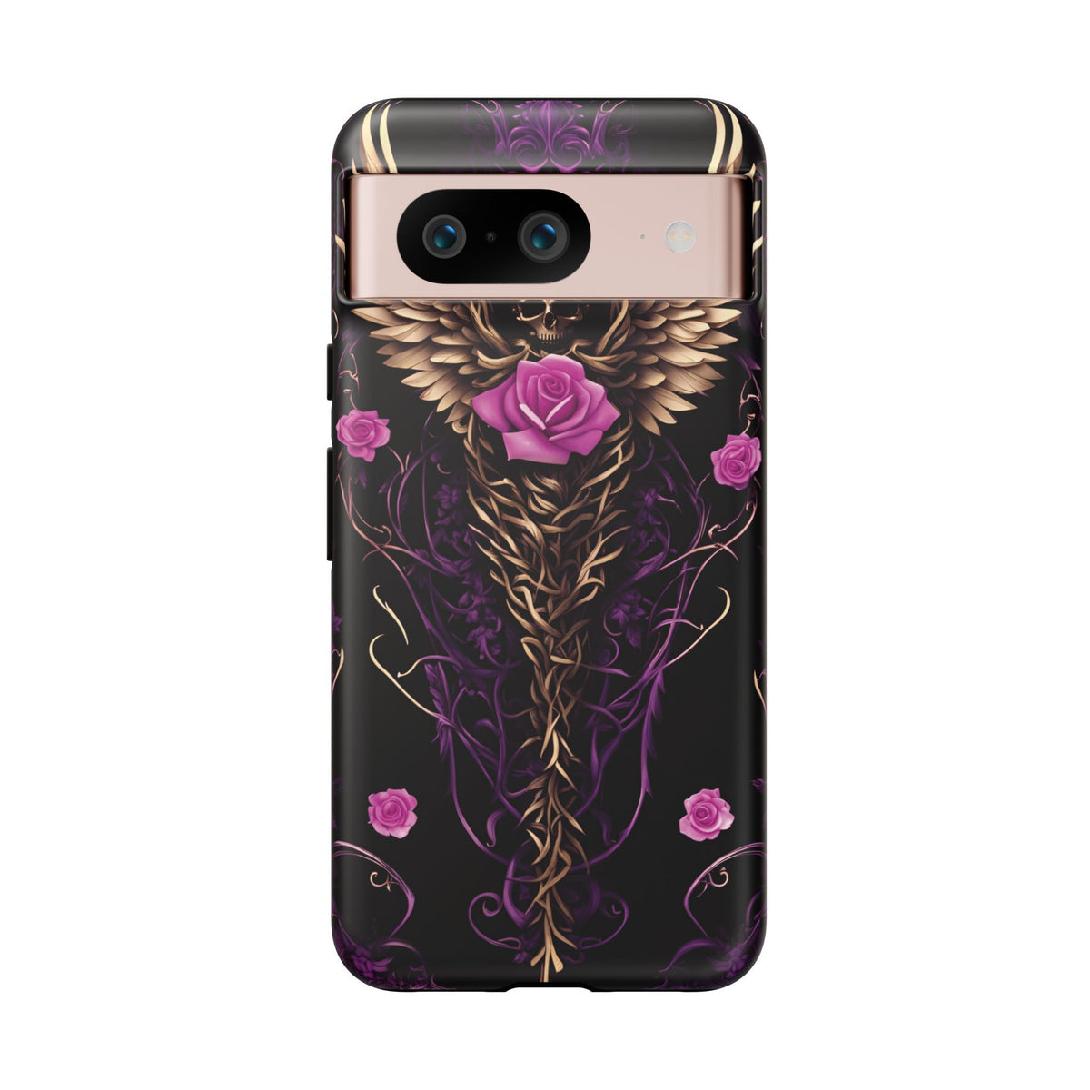 Phone Case - Tough - Purple, Pink Skull & Wings
