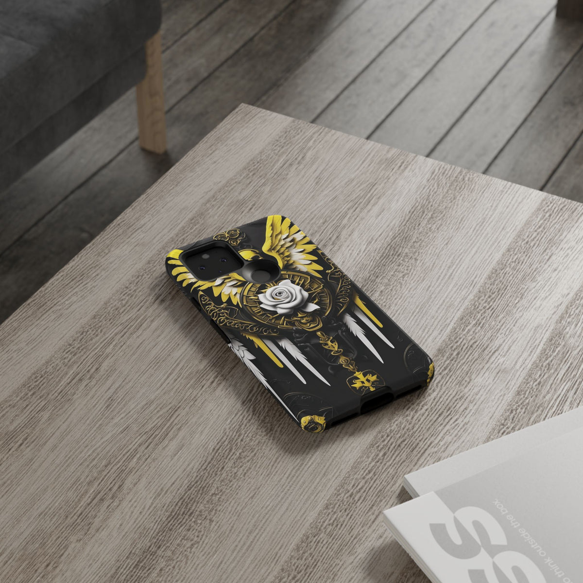 Phone Case - Tough - Yellow Angel Wings