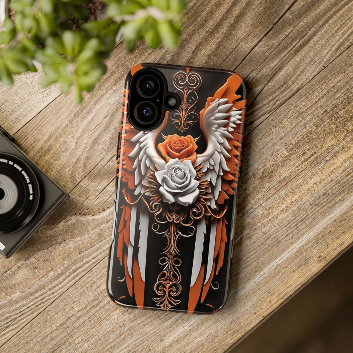 Phone Case - Tough - Orange Angel Wings