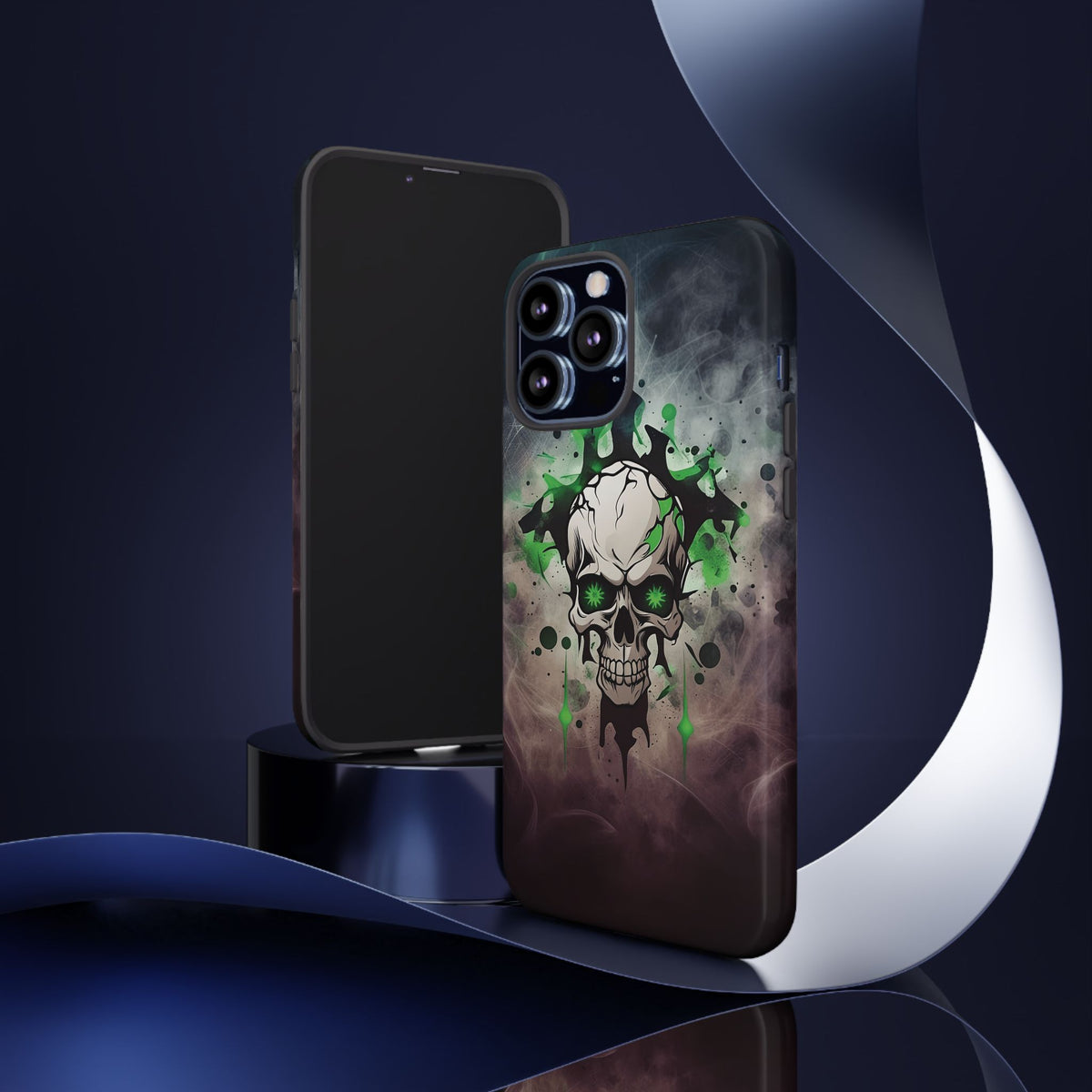 Phone Case - Tough - Green Skull