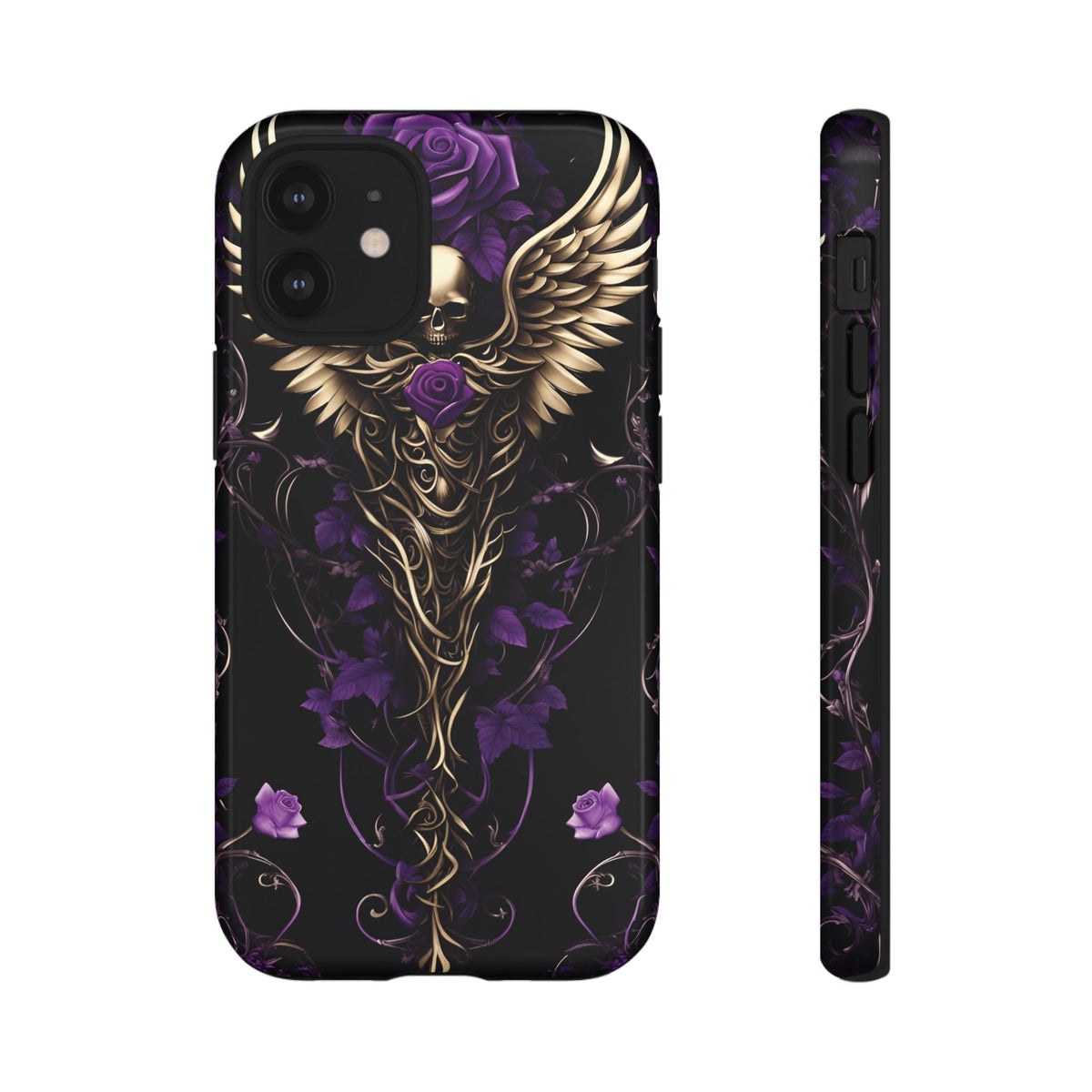 Phone Case - Tough - Purple Skull & Wings