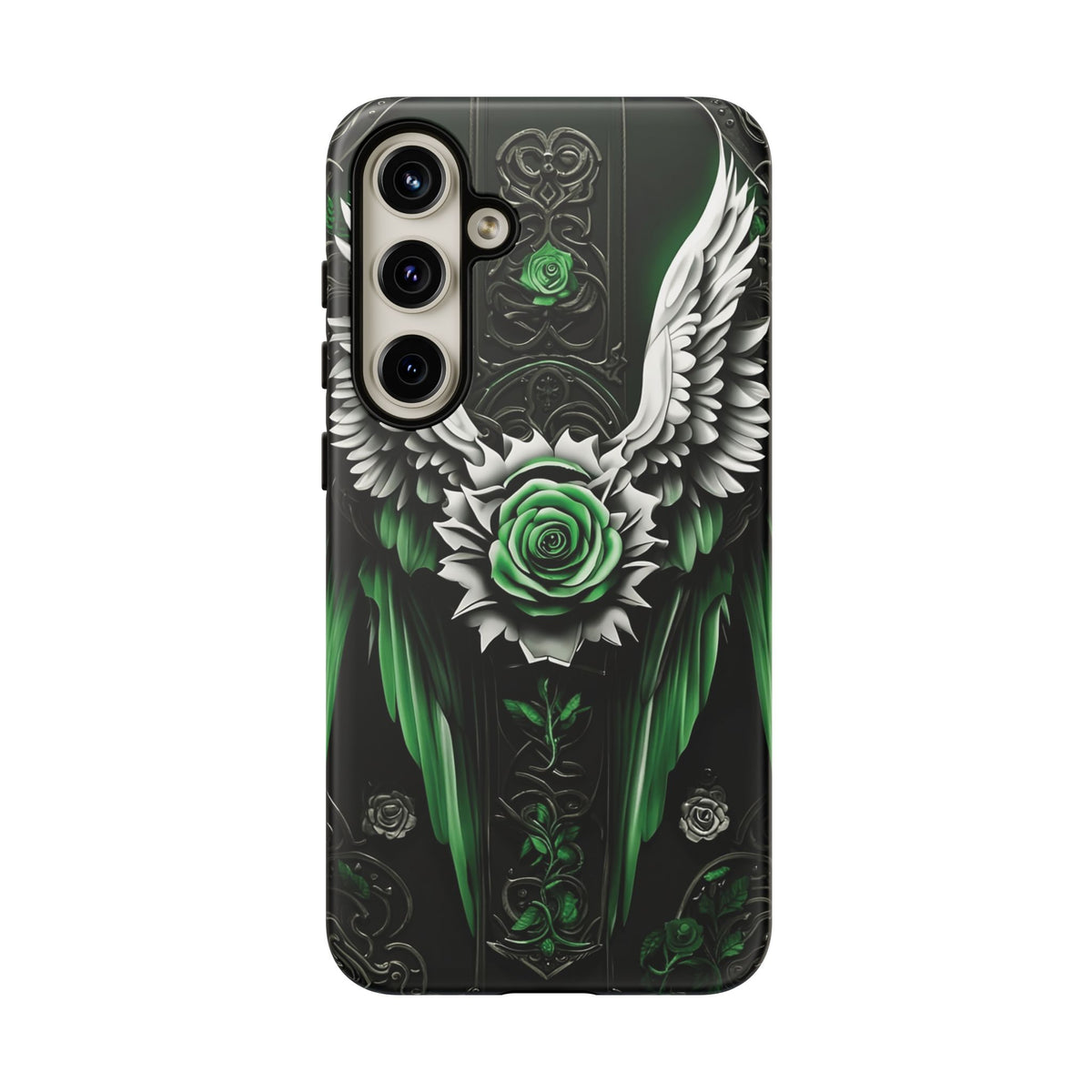 Phone Case - Tough - Green Angel Wings