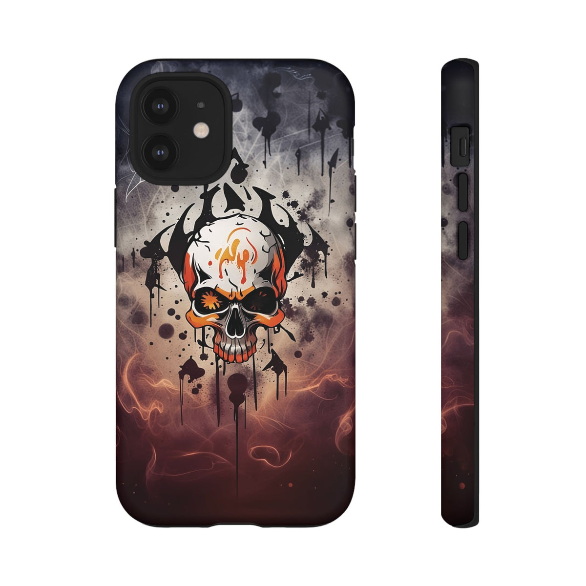 Phone Case - Tough - Orange Skull