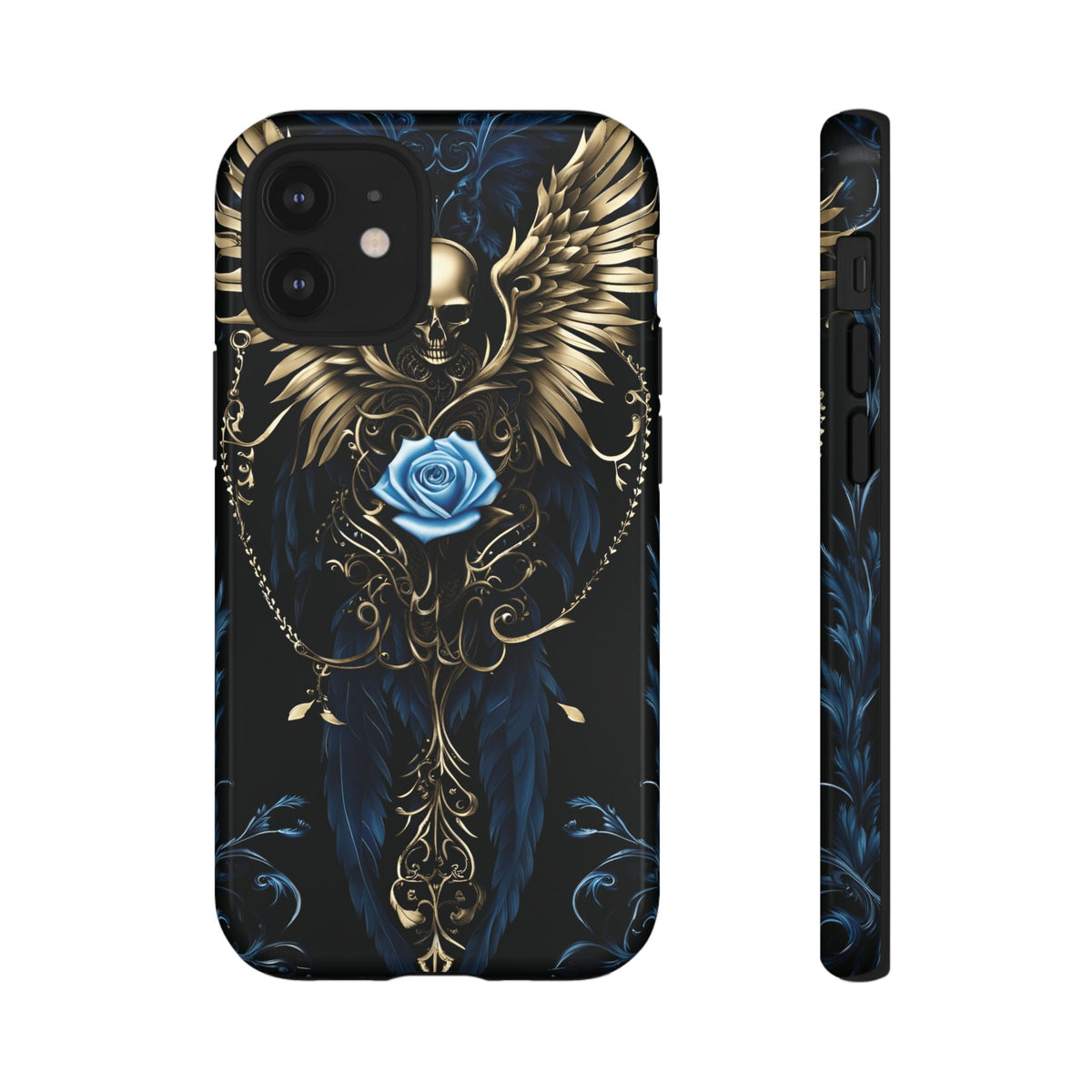 Phone Case - Tough - Blue Skull & Wings