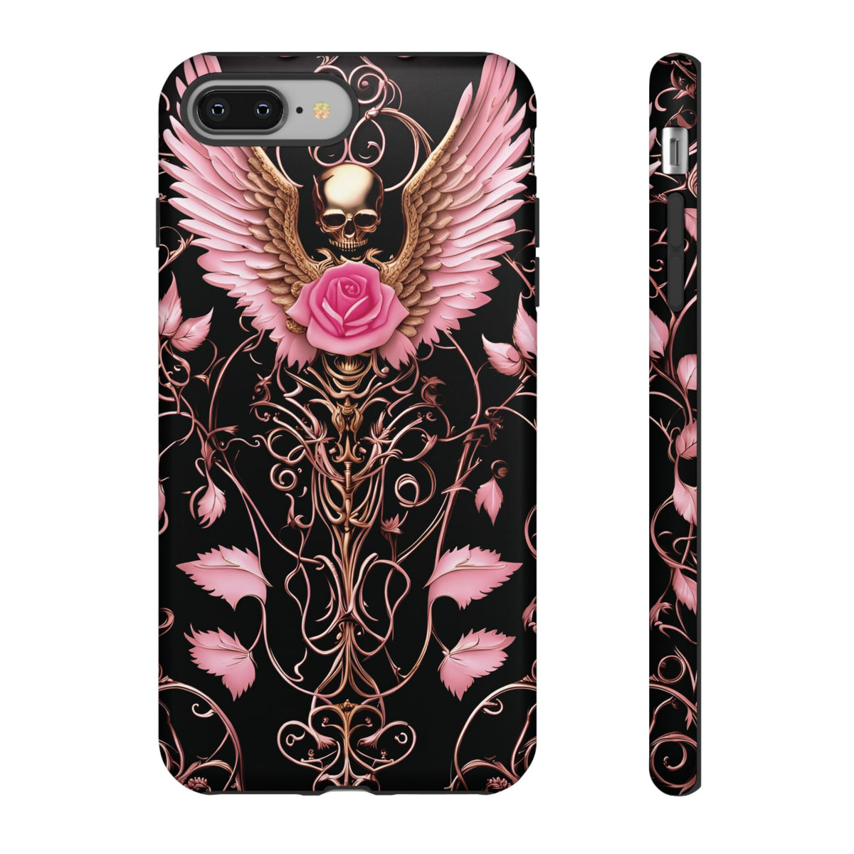 Phone Case - Tough - Pink Skull & Wings
