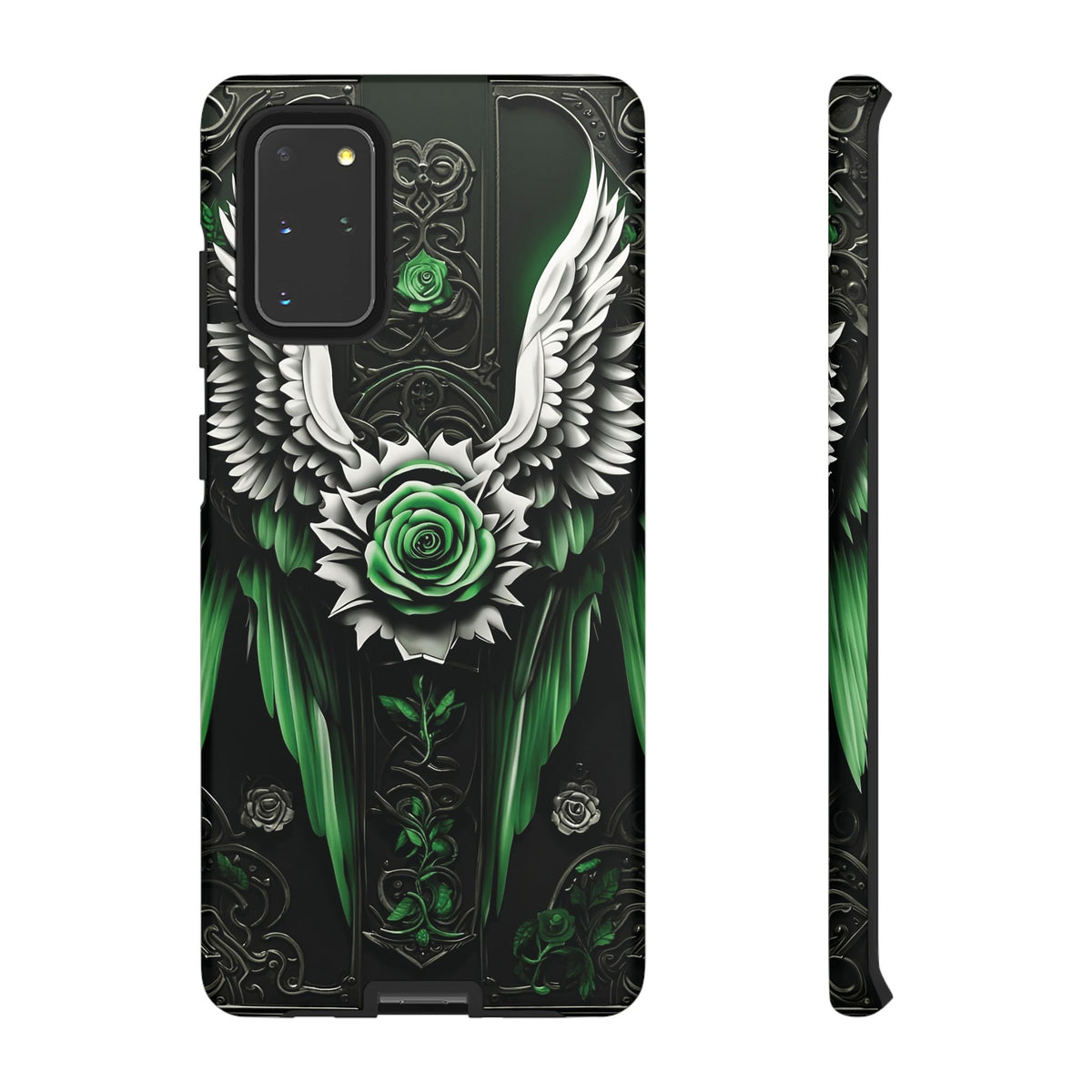 Phone Case - Tough - Green Angel Wings