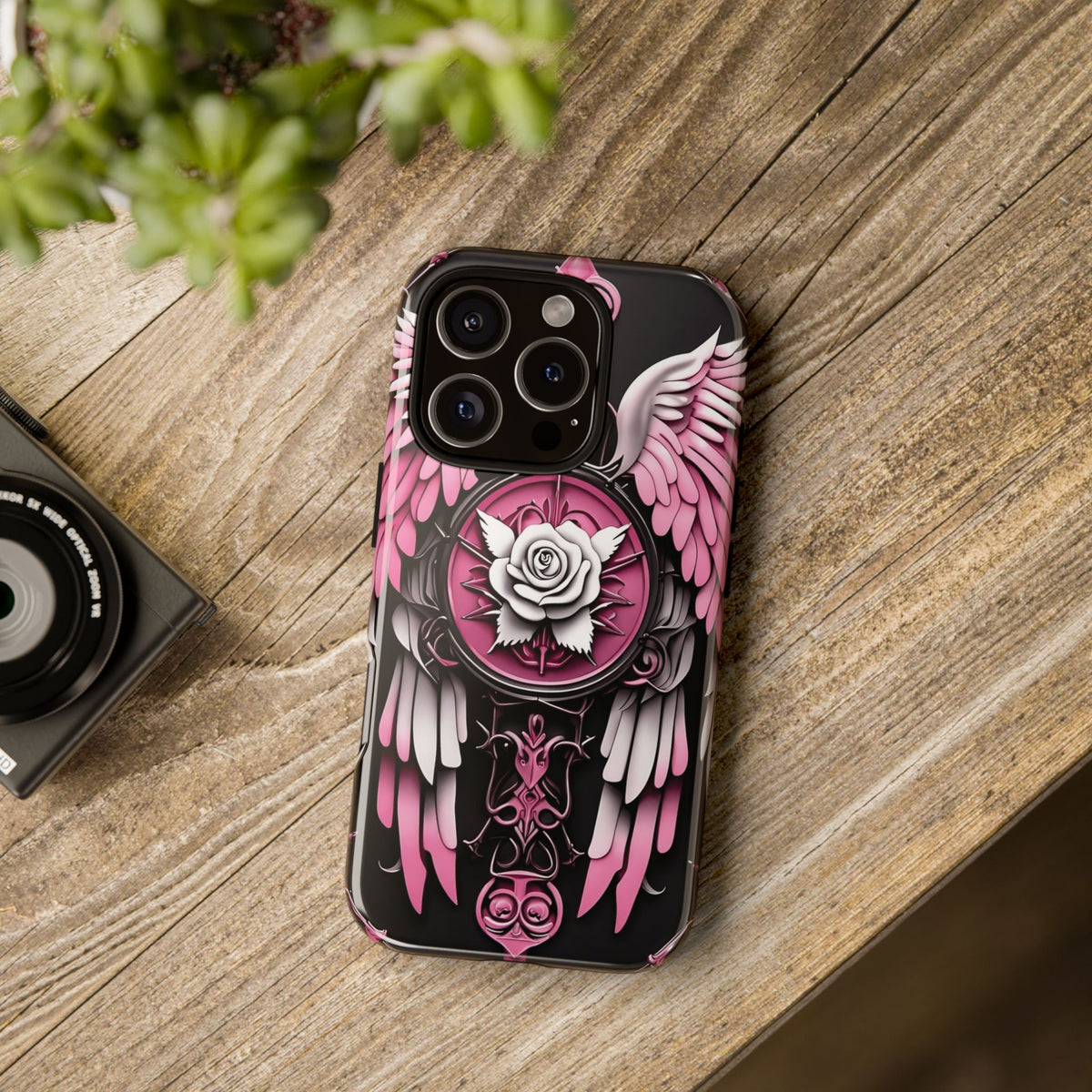 Phone Case - Tough - Pink Angel Wings