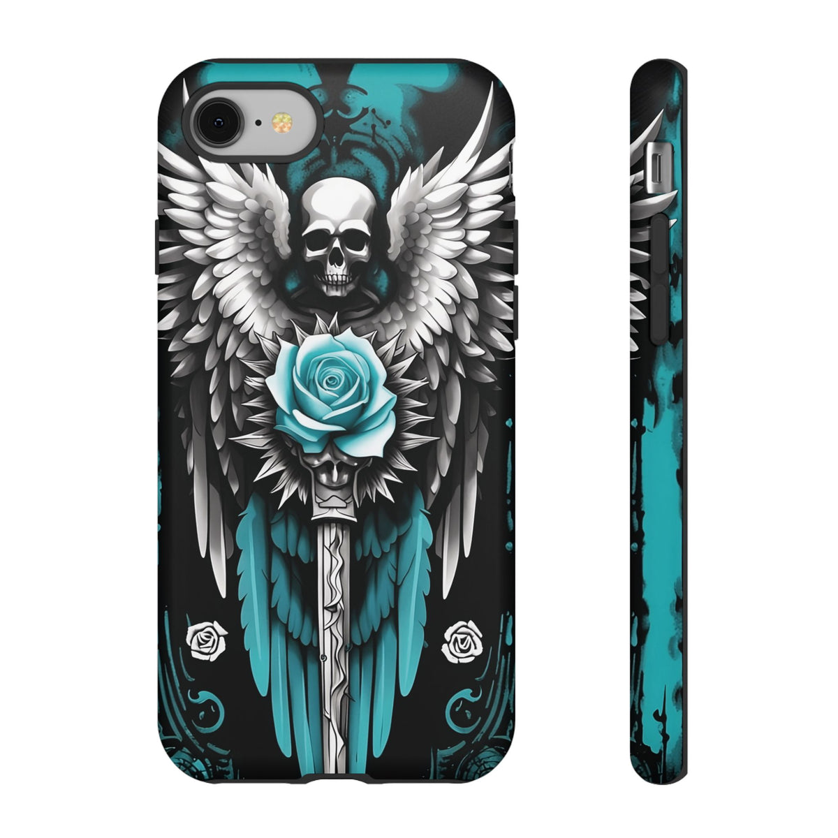 Phone Case - Tough - Cyan Angel Wings