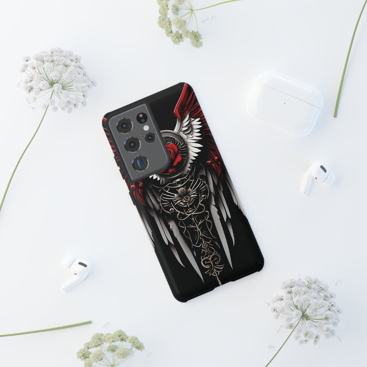 Phone Case - Tough - Red Angel Wings