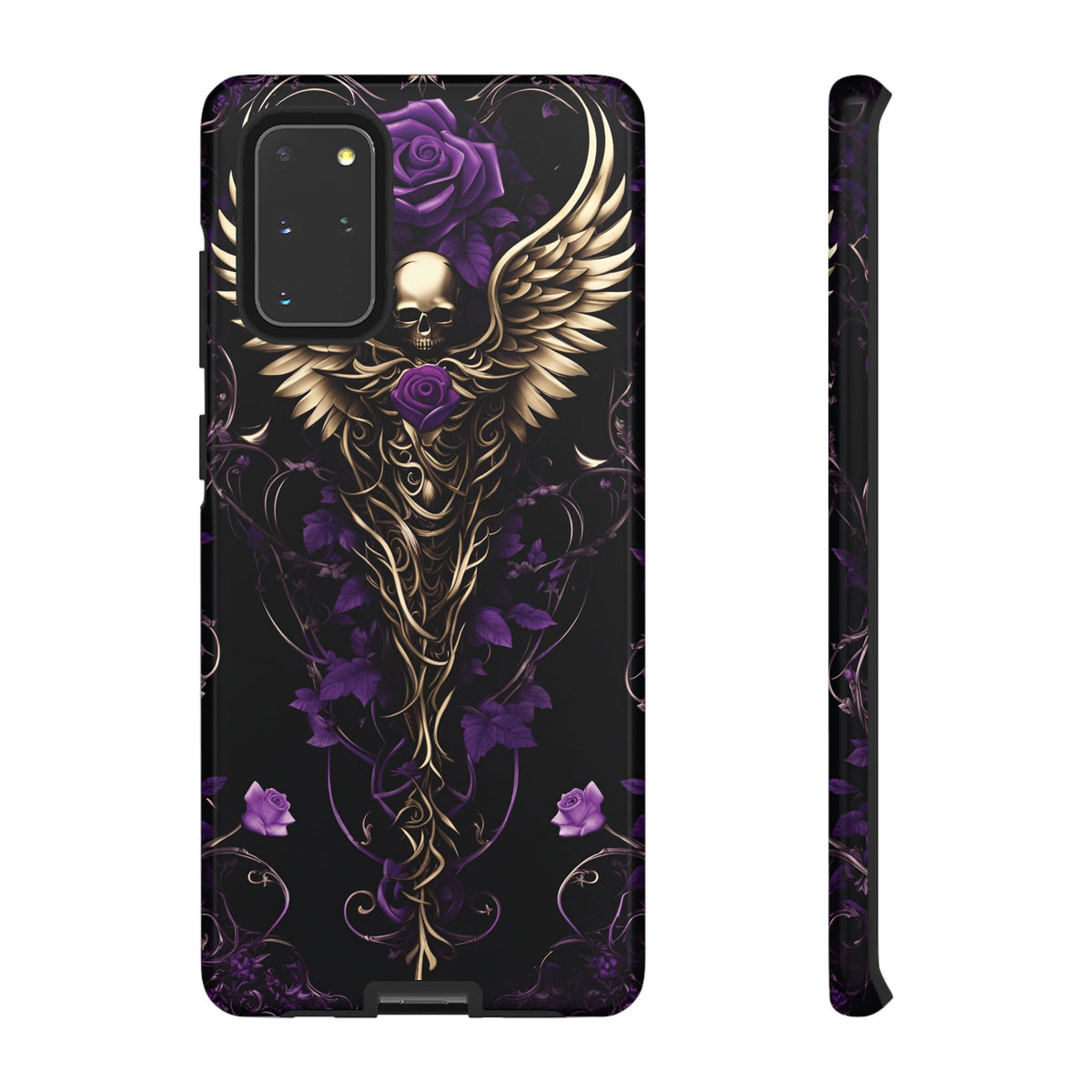 Phone Case - Tough - Purple Skull & Wings