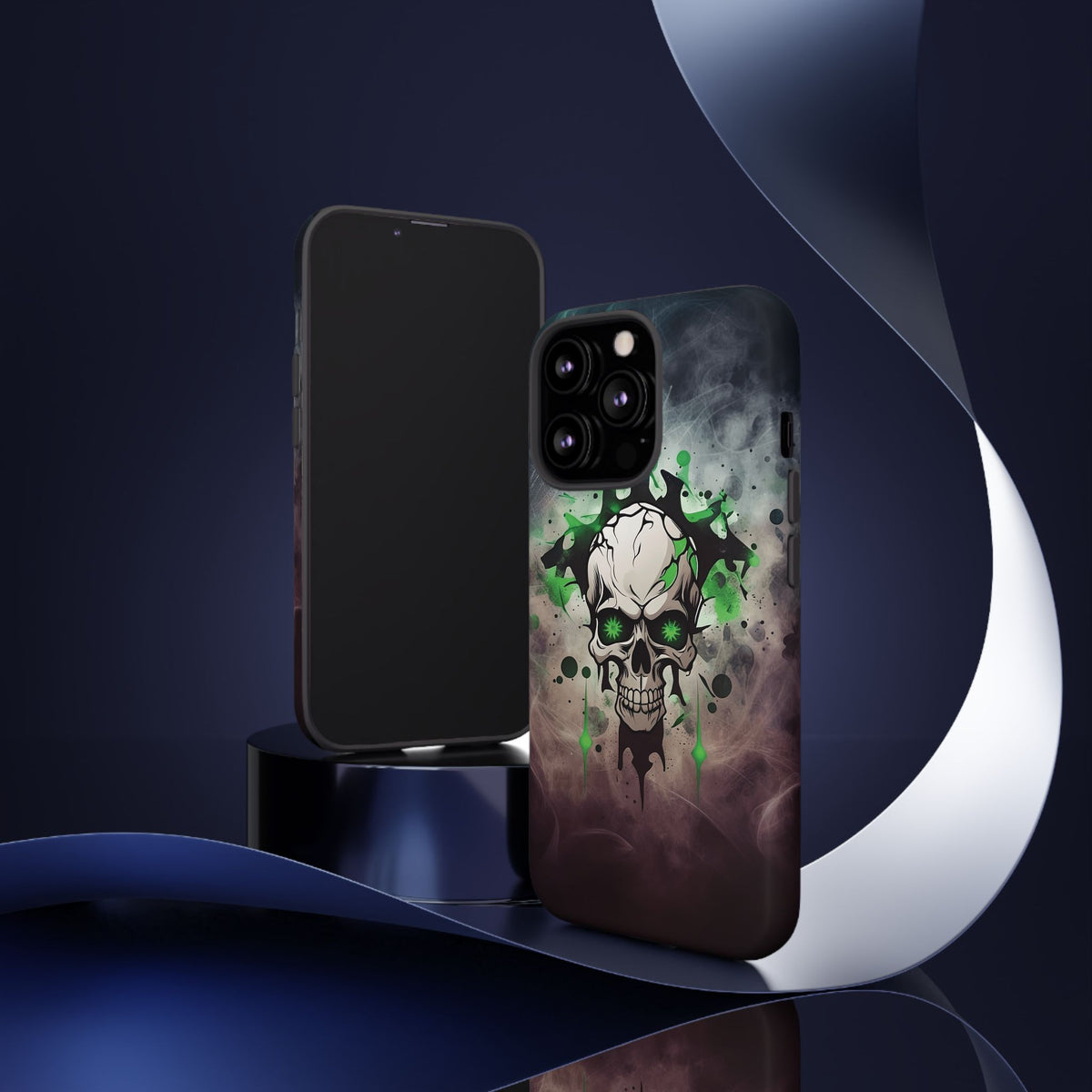 Phone Case - Tough - Green Skull