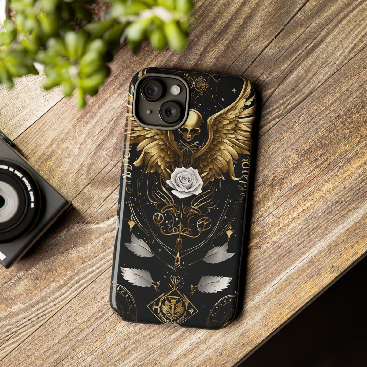 Phone Case - Tough - Gold Angel Wings