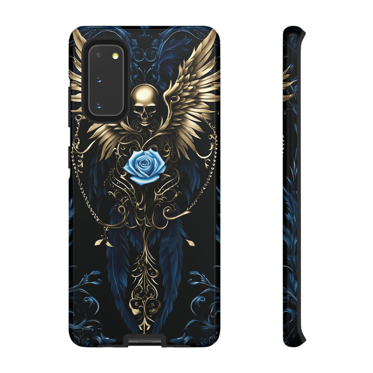 Phone Case - Tough - Blue Skull & Wings