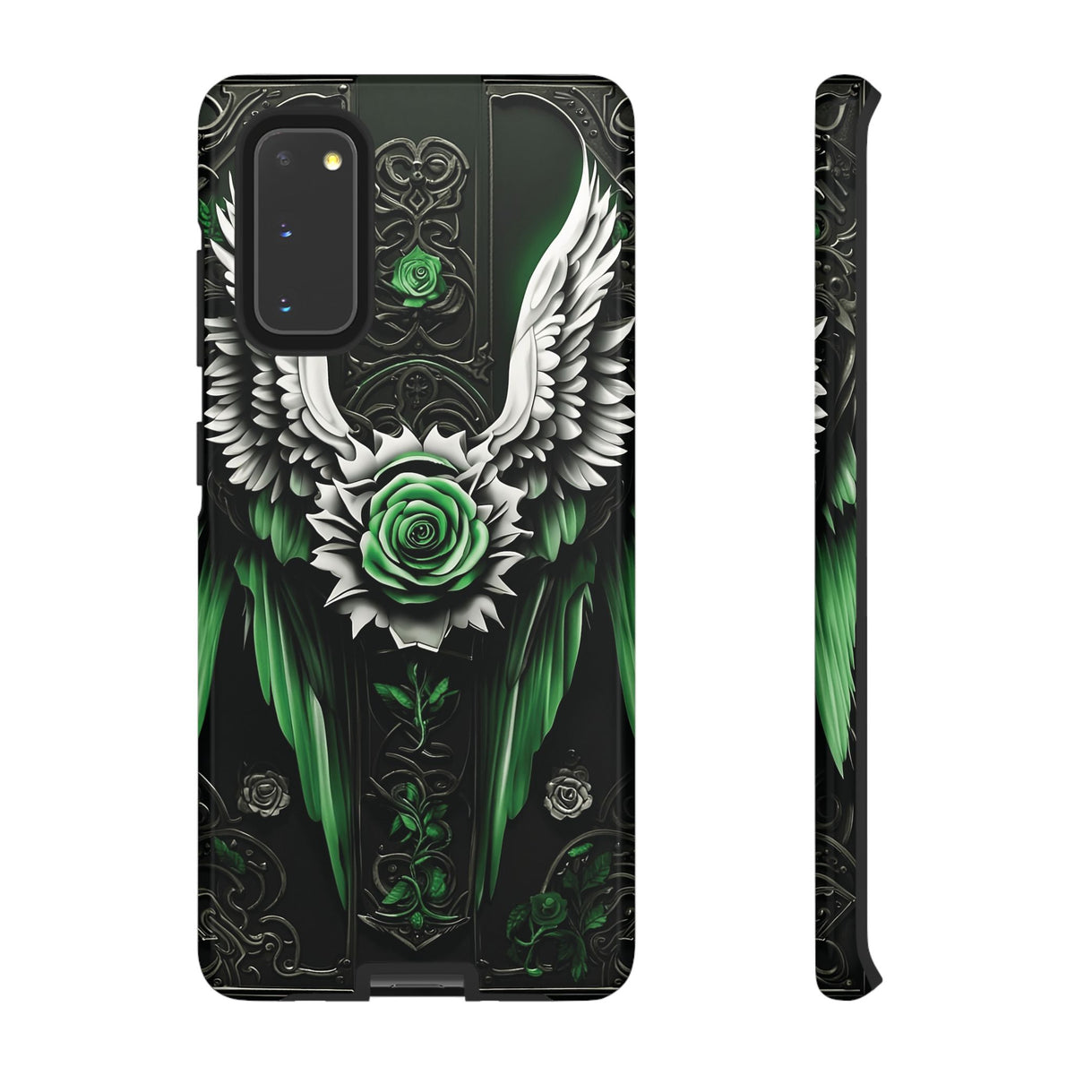 Phone Case - Tough - Green Angel Wings