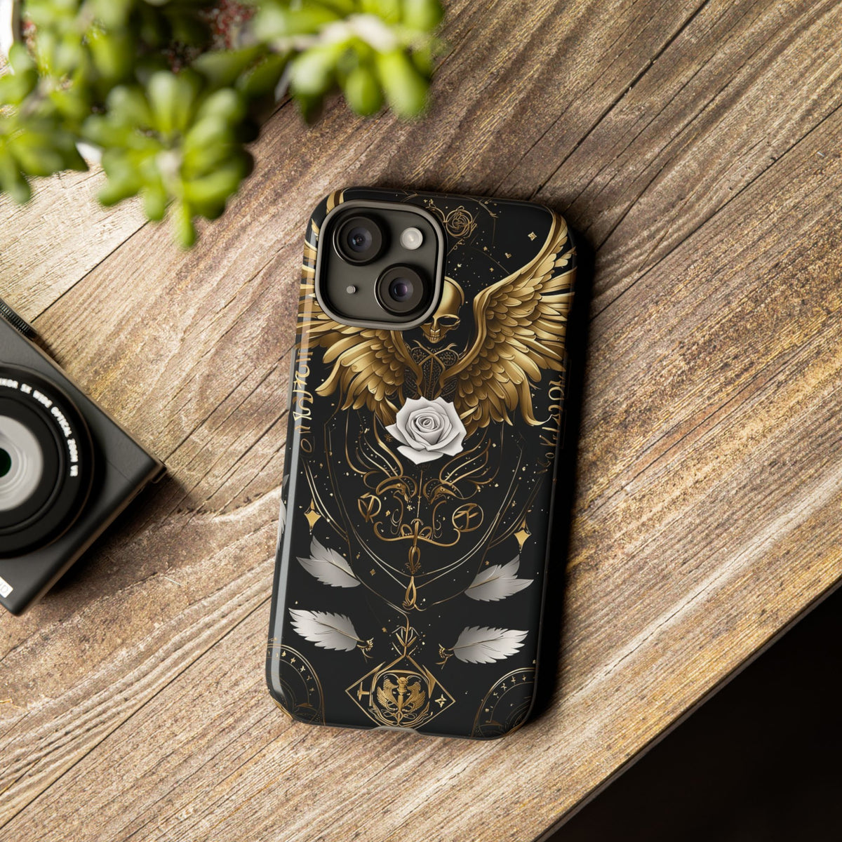 Phone Case - Tough - Gold Angel Wings