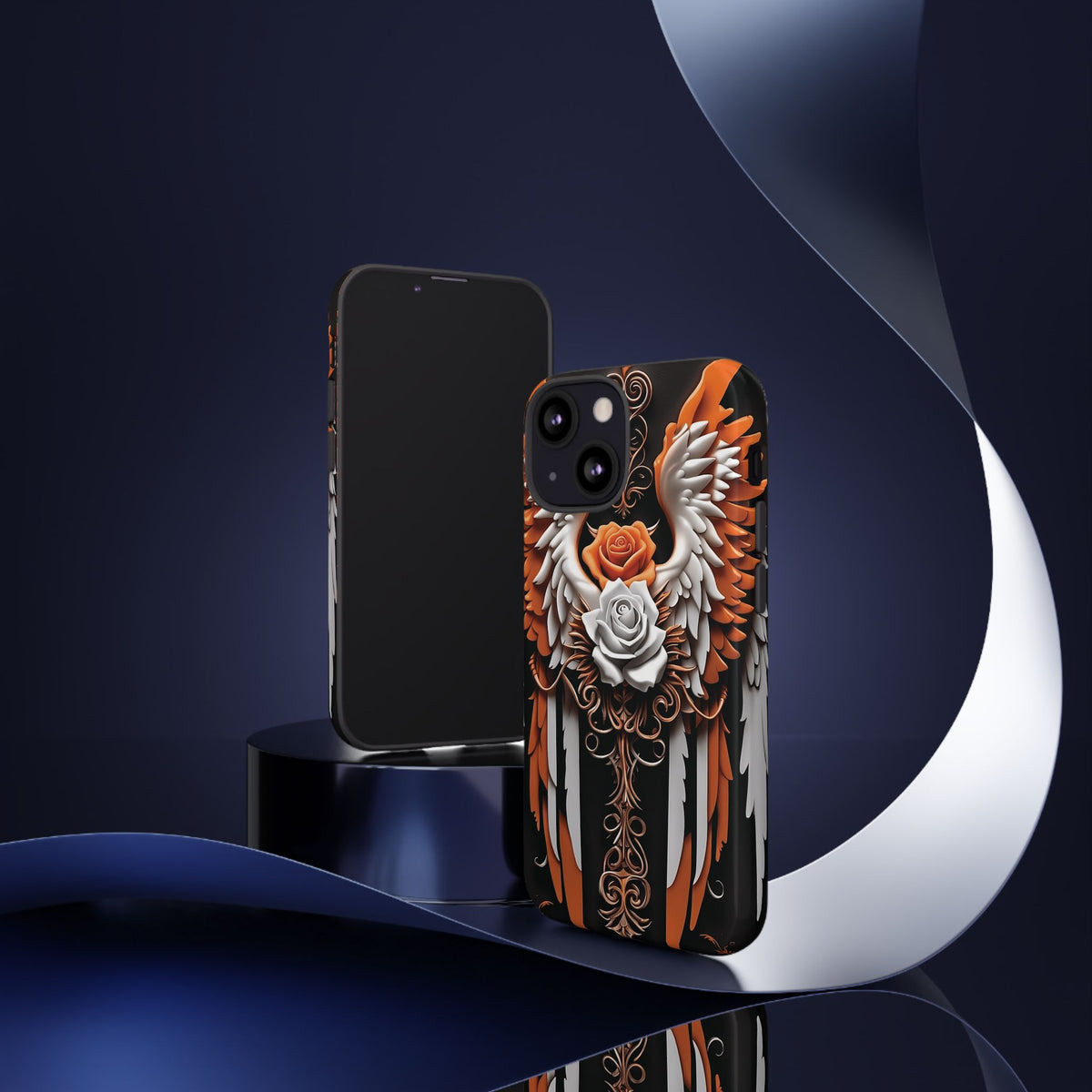 Phone Case - Tough - Orange Angel Wings