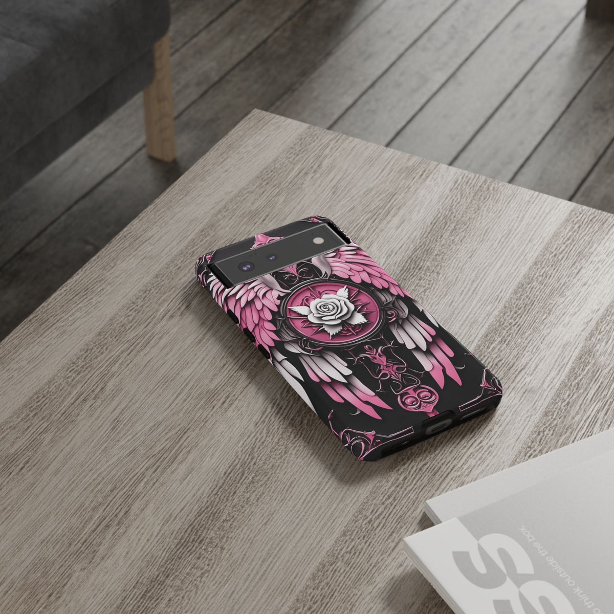 Phone Case - Tough - Pink Angel Wings