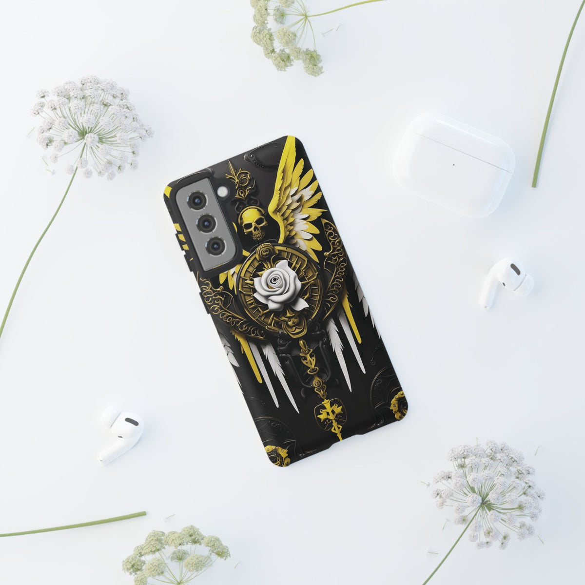 Phone Case - Tough - Yellow Angel Wings